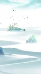 国风手绘山水插画春分节气视频的预览图